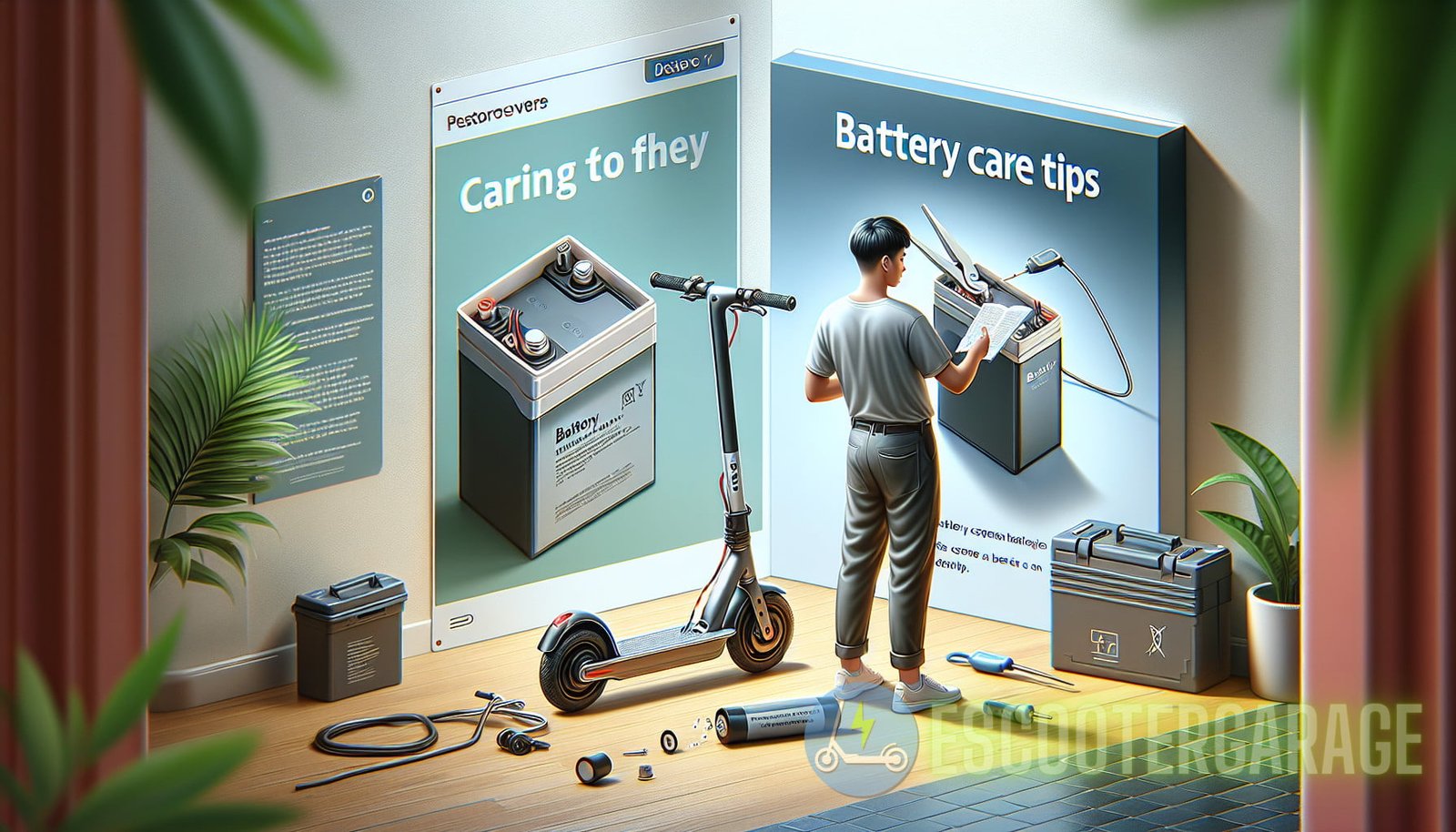 Illustration for section:  - escooter battery care