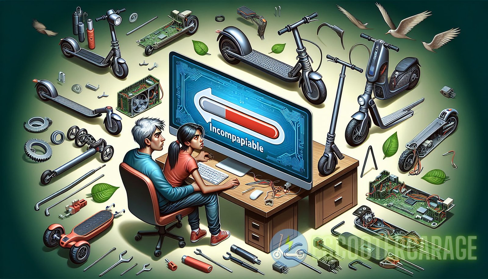 Illustration for section: Incompatibility: Updates that are incompatible with certain eScooter models or components can lead t - escooter issues