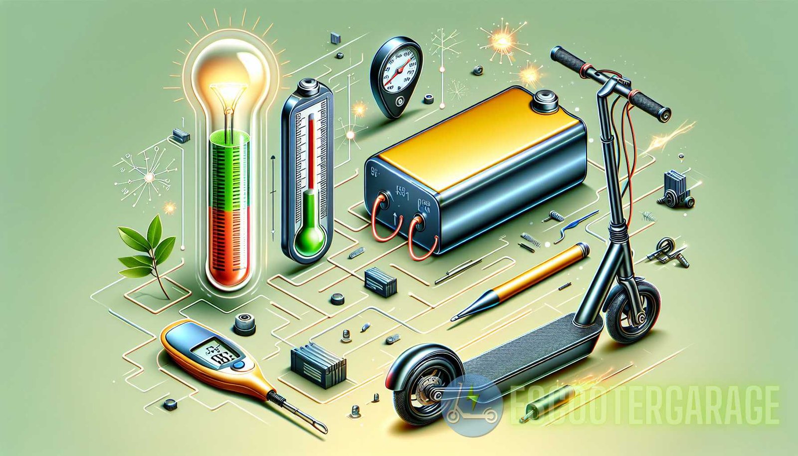 Illustration for section: Temperature Considerations: - escooter longevity