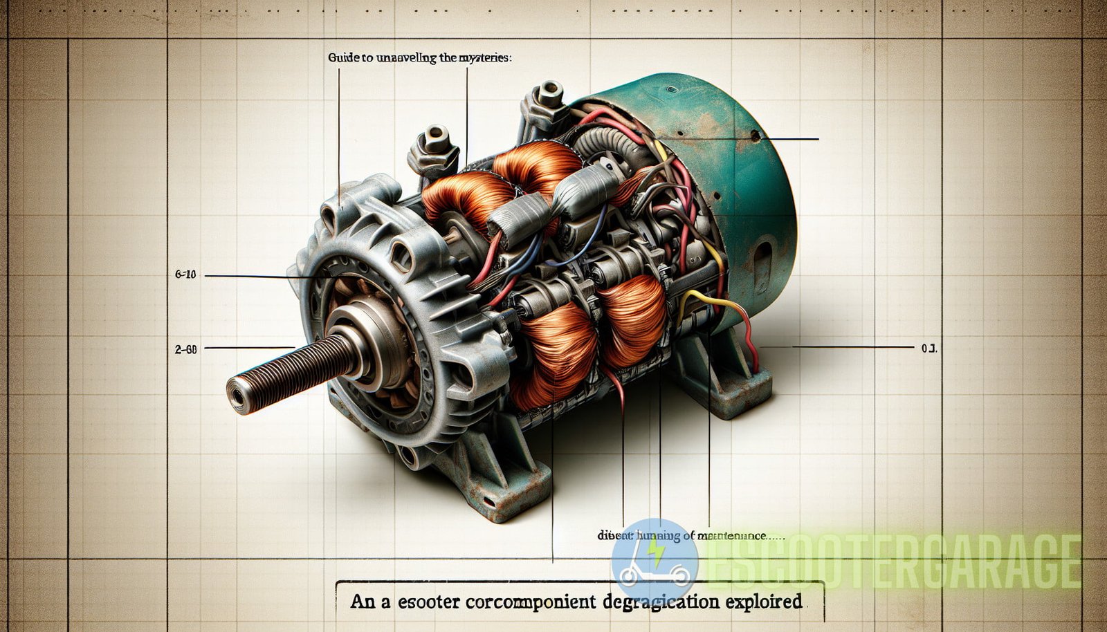 Illustration for section: The motor is another critical component of an eScooter that can experience degradation over time. Fa - escooter maintenance