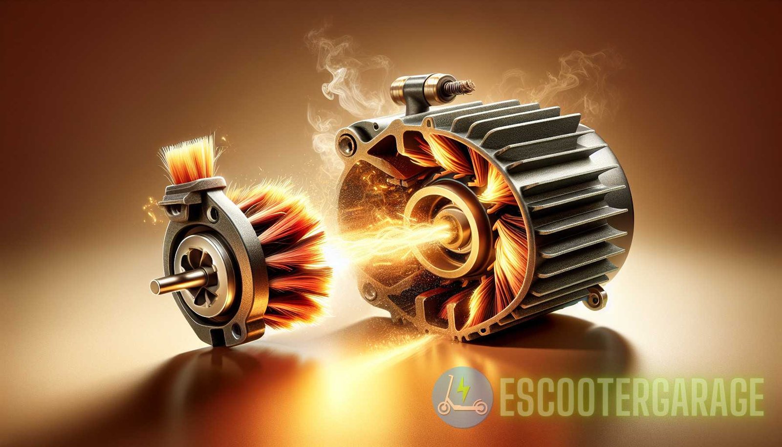 Illustration for section: Brush Wear: Motors in eScooters have brushes that can wear out over time. Excessive brush wear can p - escooter troubleshooting