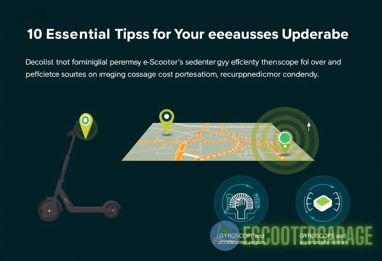 Illustration for section: GPS technology allows for real-time tracking of the eScooter’s location and can help route users t - escooter sensor upgrade