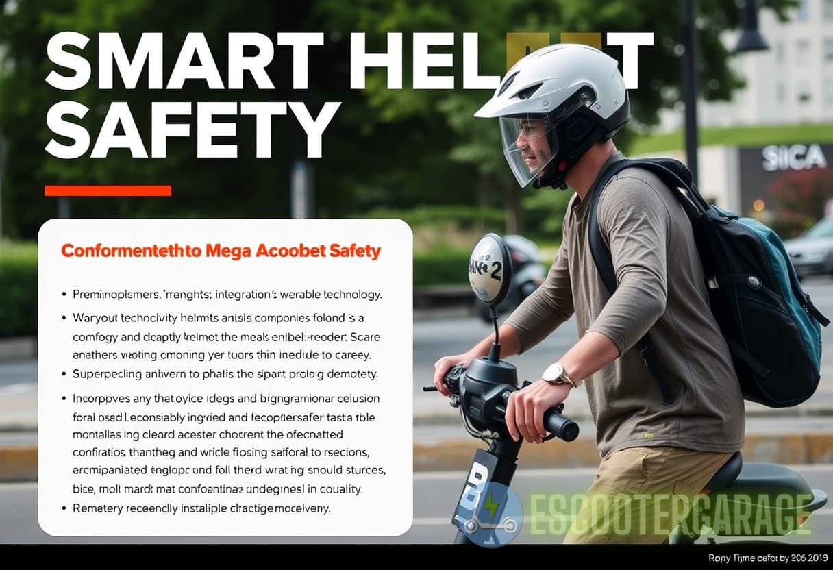 Illustration for section: Various companies are pioneering the integration of wearable technology and adaptive helmets to enha - smart helmet safety